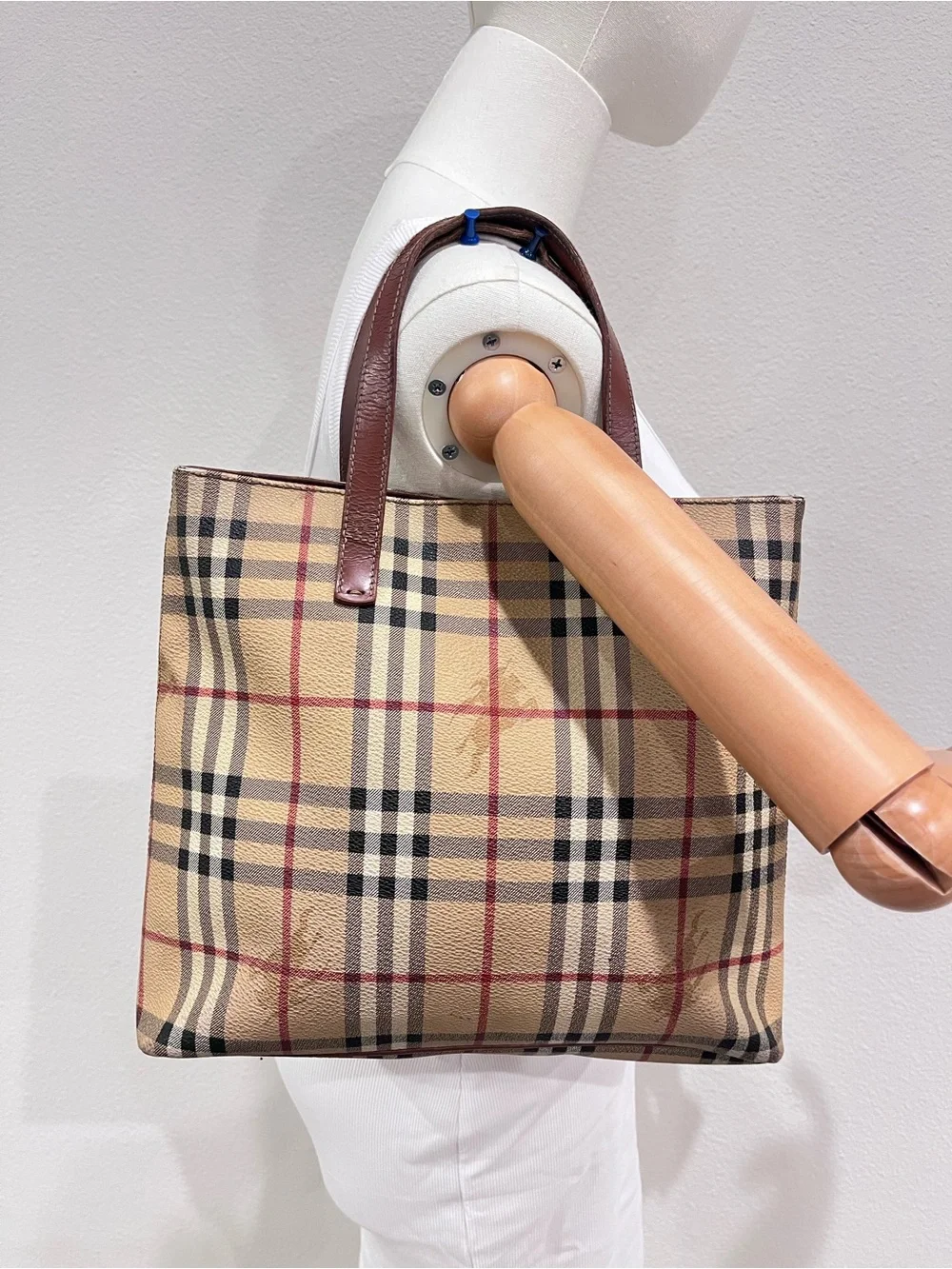 Burberry Haymarket vintage tote bag